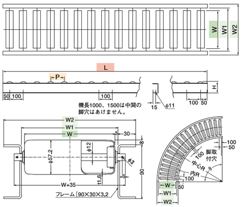 TS-S5716型ローラーコンベヤの詳細