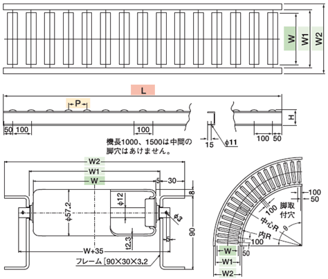 TS-S5723型ローラーコンベヤの詳細